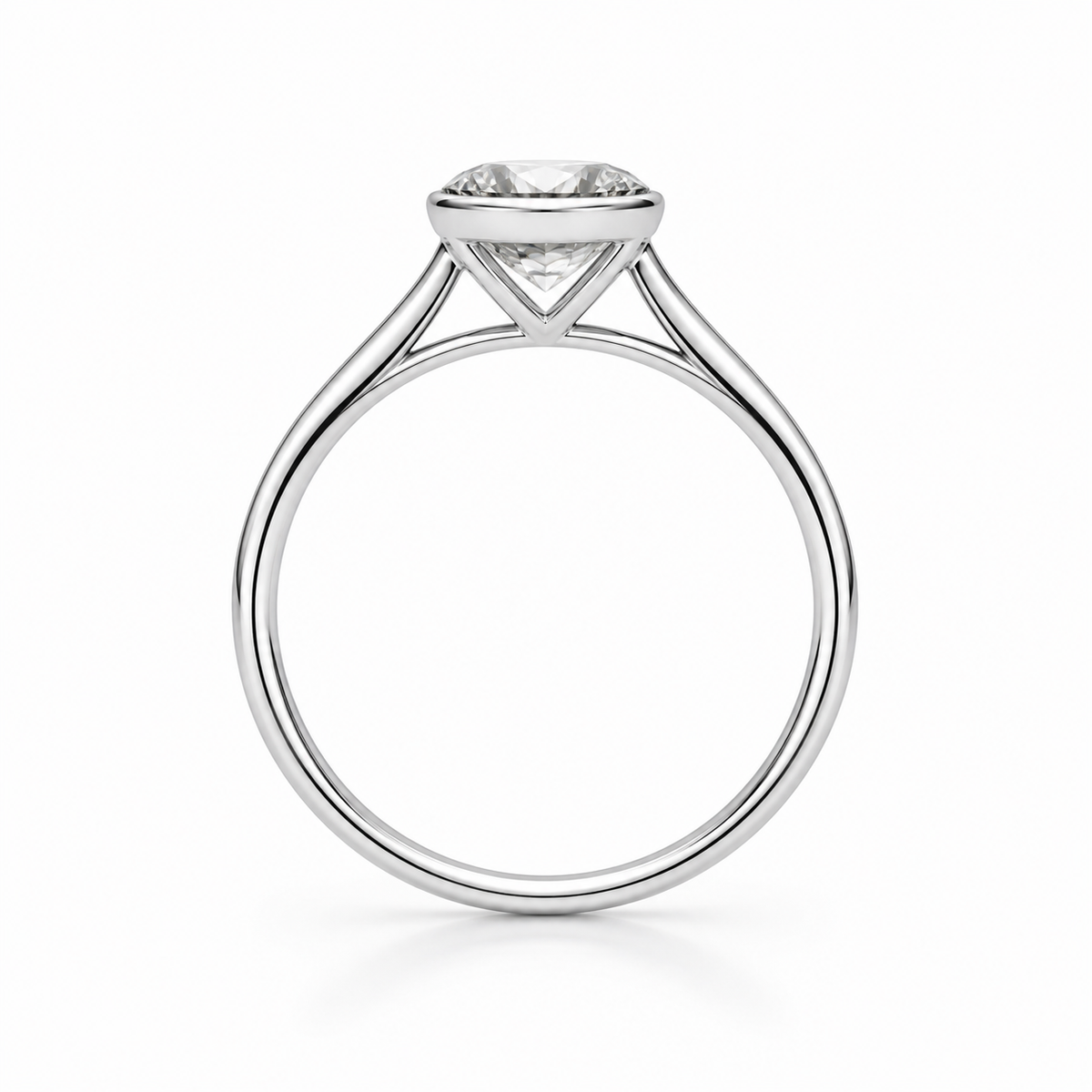 Oval Lab Diamond Bezel Ring