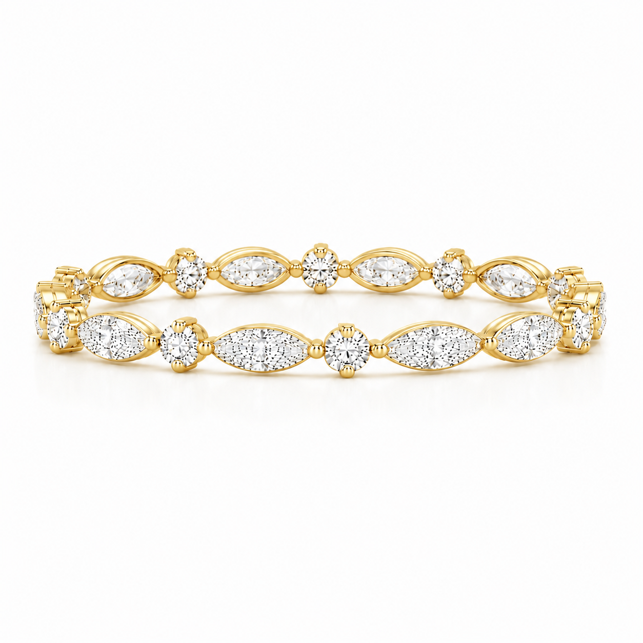 Marquise & Round Diamond Eternity Band