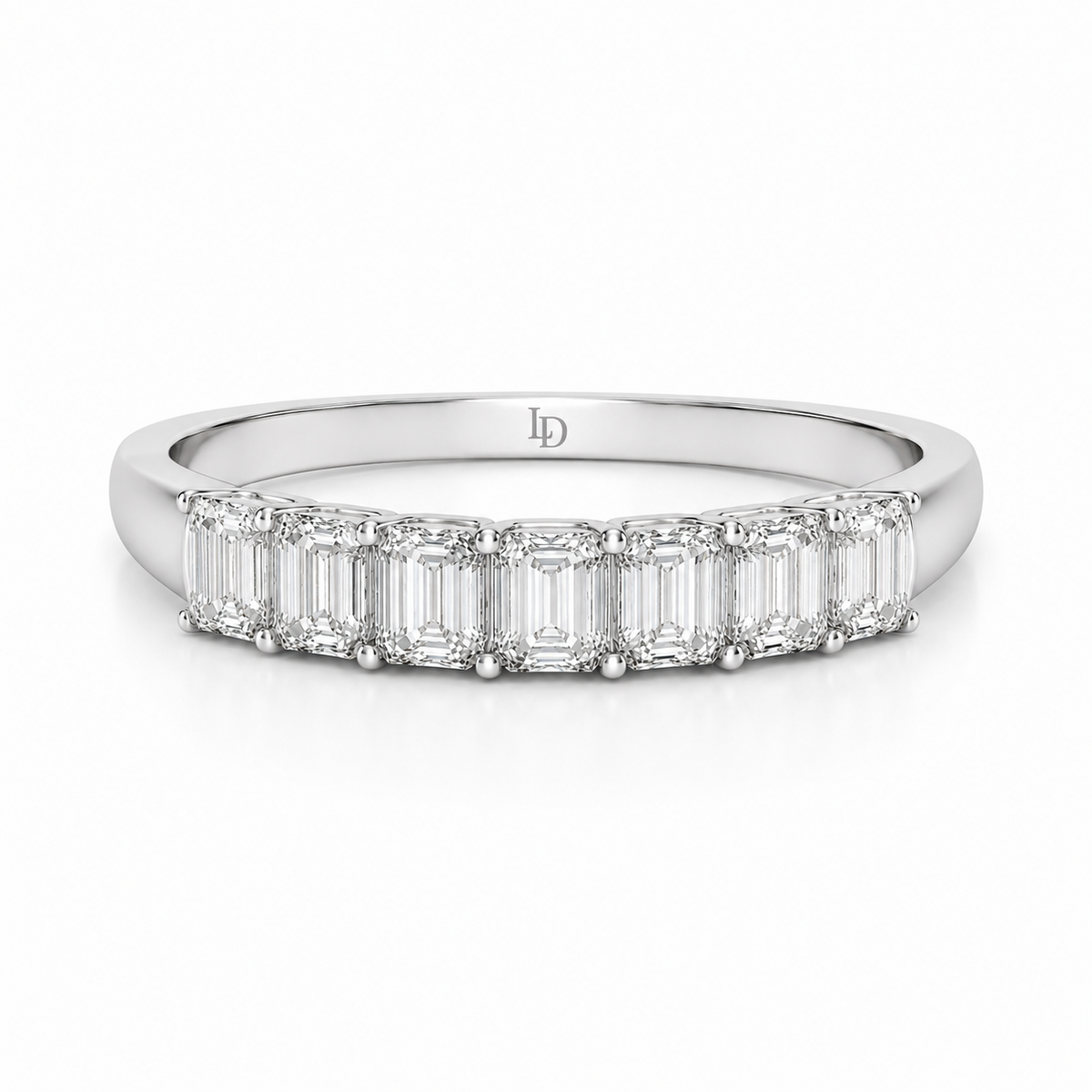 Emerald Cut Seven Stone Diamond Ring
