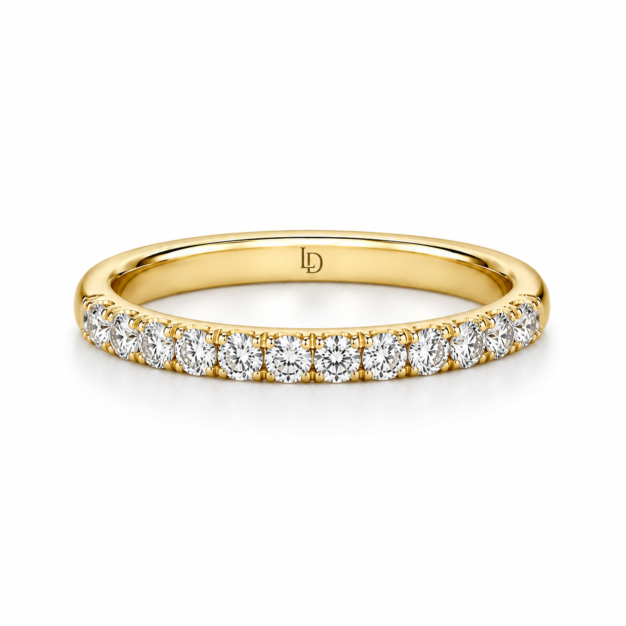 Round Half Diamond Band