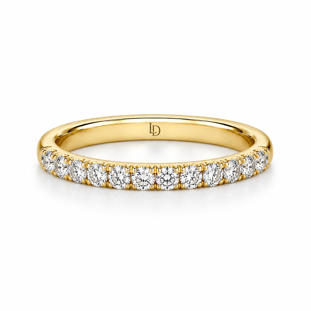 Round Half Diamond Band
