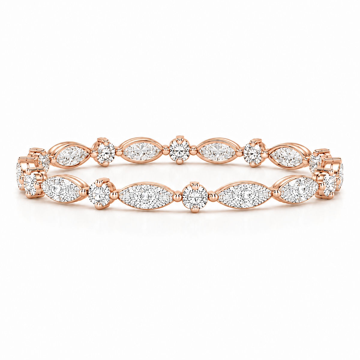Marquise & Round Diamond Eternity Band
