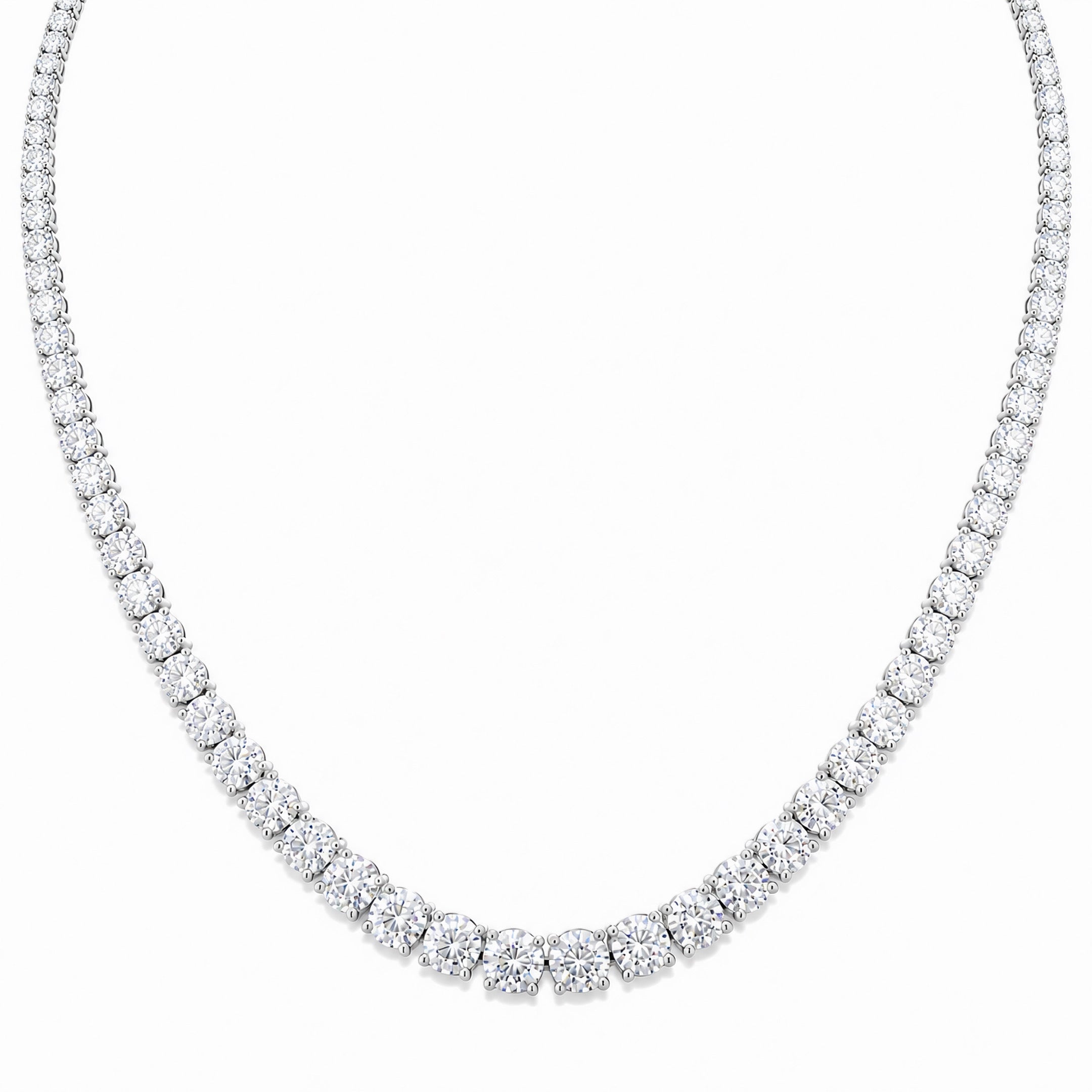 Graduated Lab Diamond Tennis Necklace