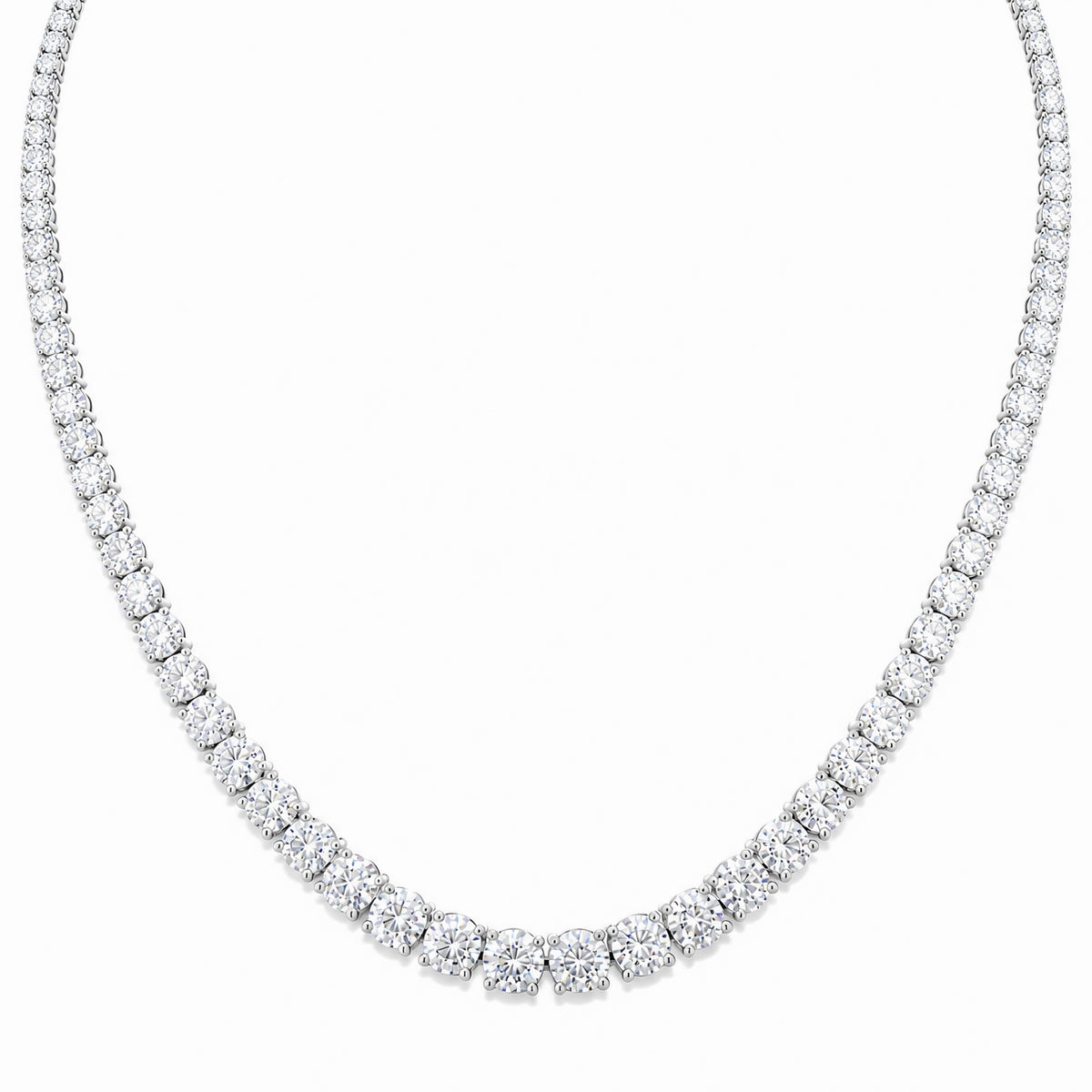 Graduated Lab Diamond Tennis Necklace