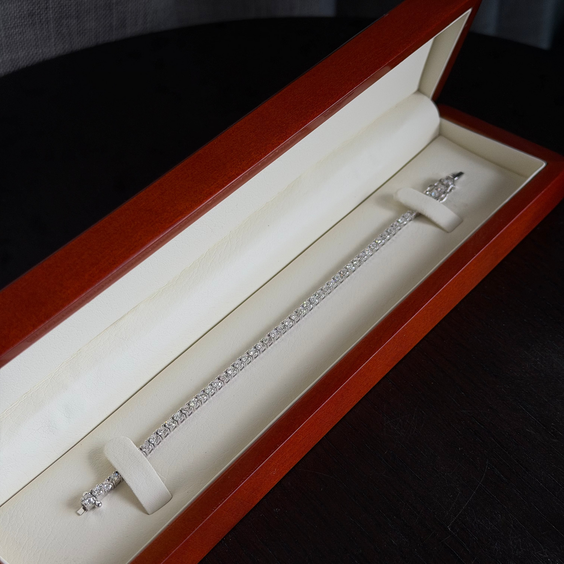 4.22 TCW Lab-Grown Diamond Tennis Bracelet