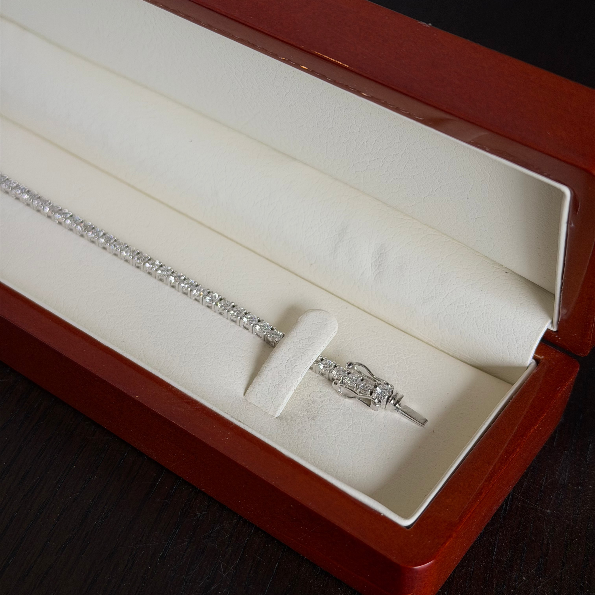 4.22 TCW Lab-Grown Diamond Tennis Bracelet