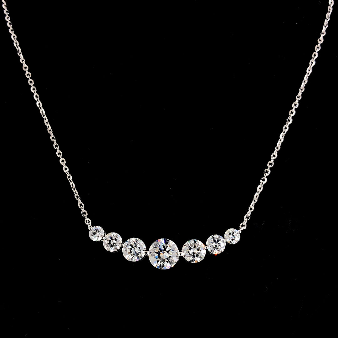 Graduated Round Lab Diamond Necklace