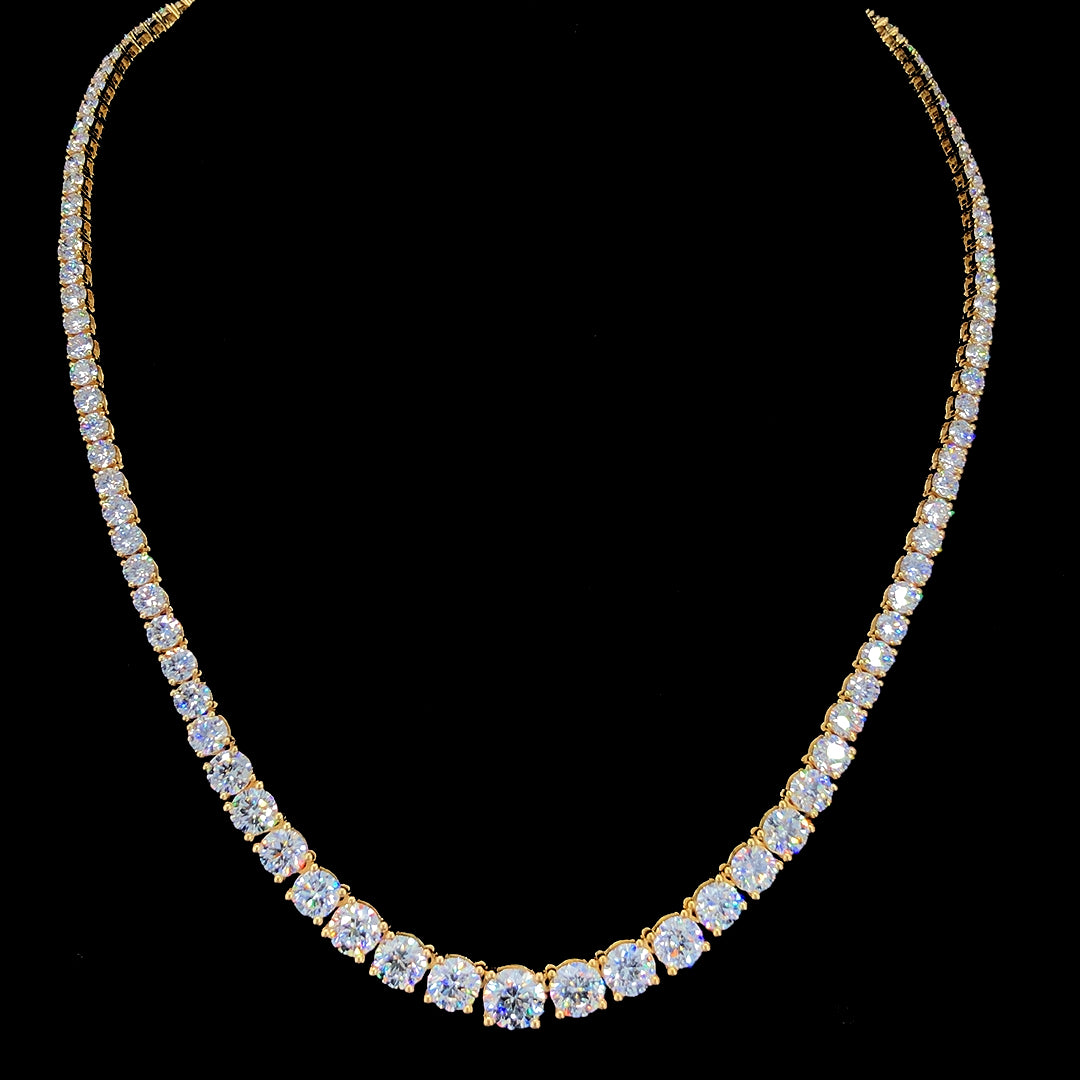 Graduated Lab Diamond Tennis Necklace