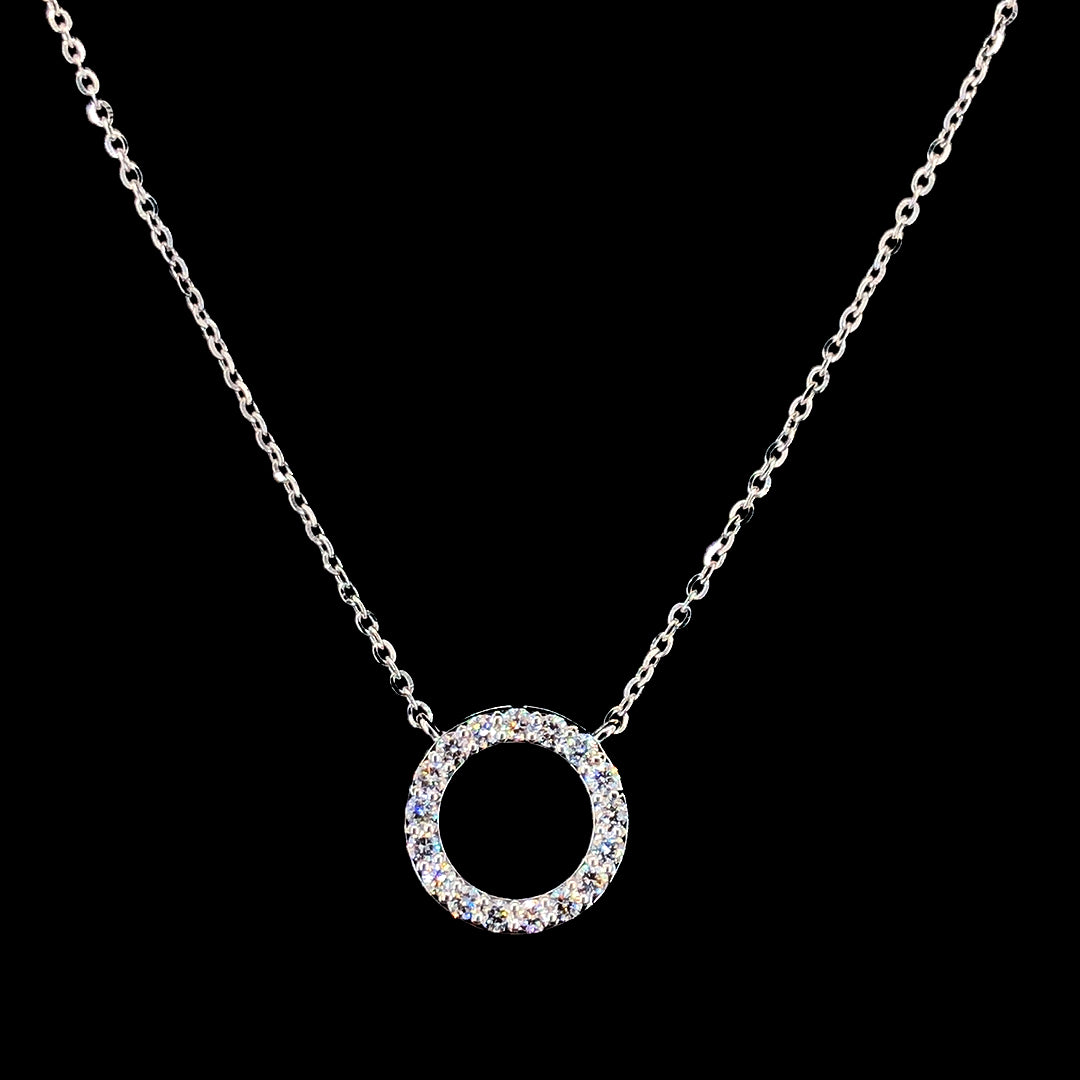 Pavé Lab Diamond Circle Pendant