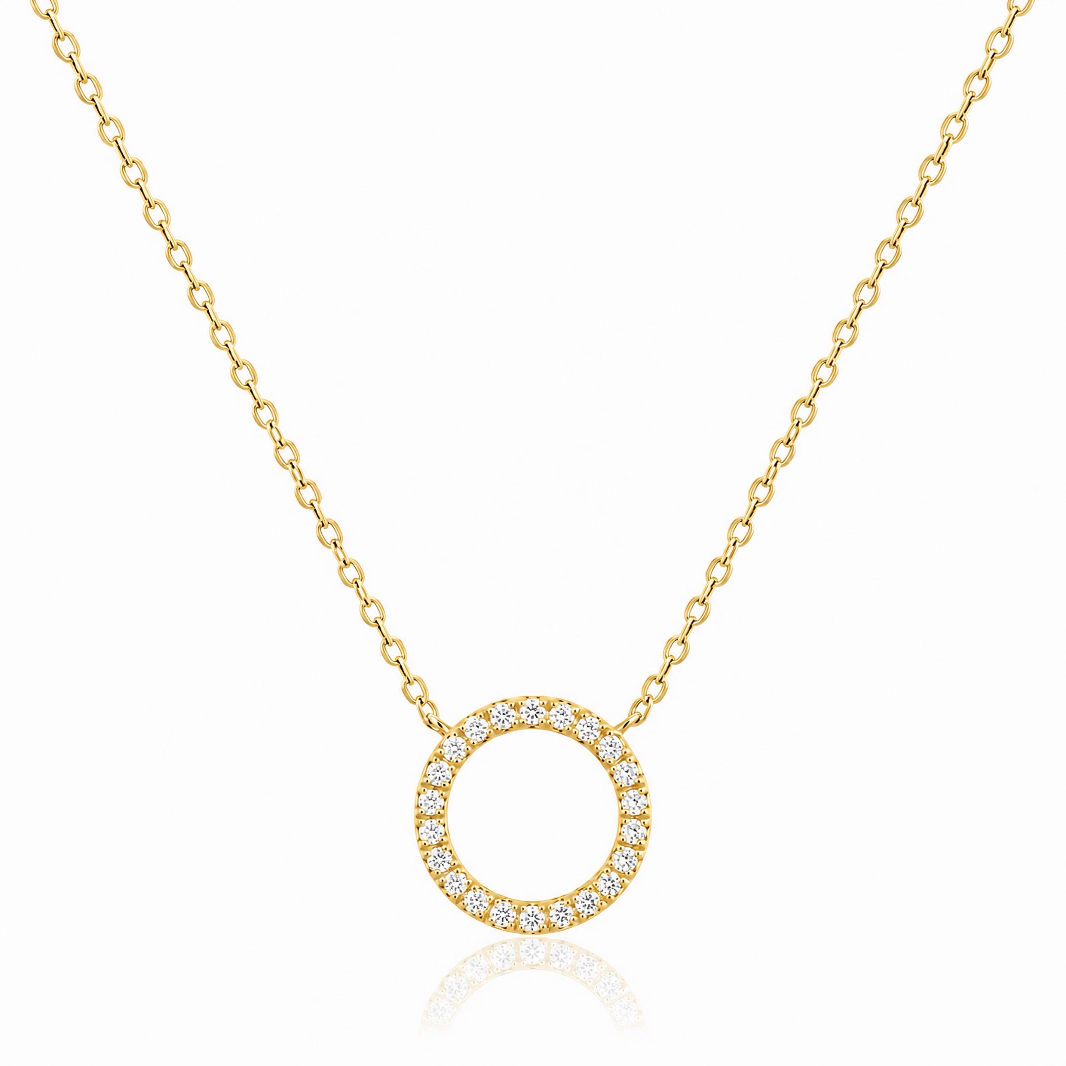 Pavé Lab Diamond Circle Pendant