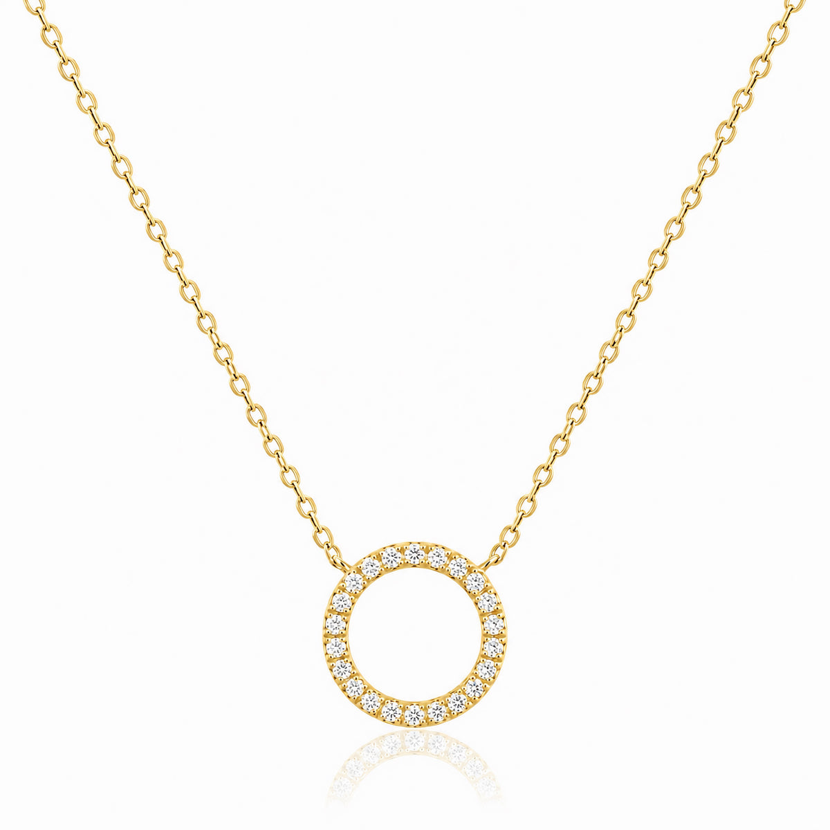 Pavé Lab Diamond Circle Pendant