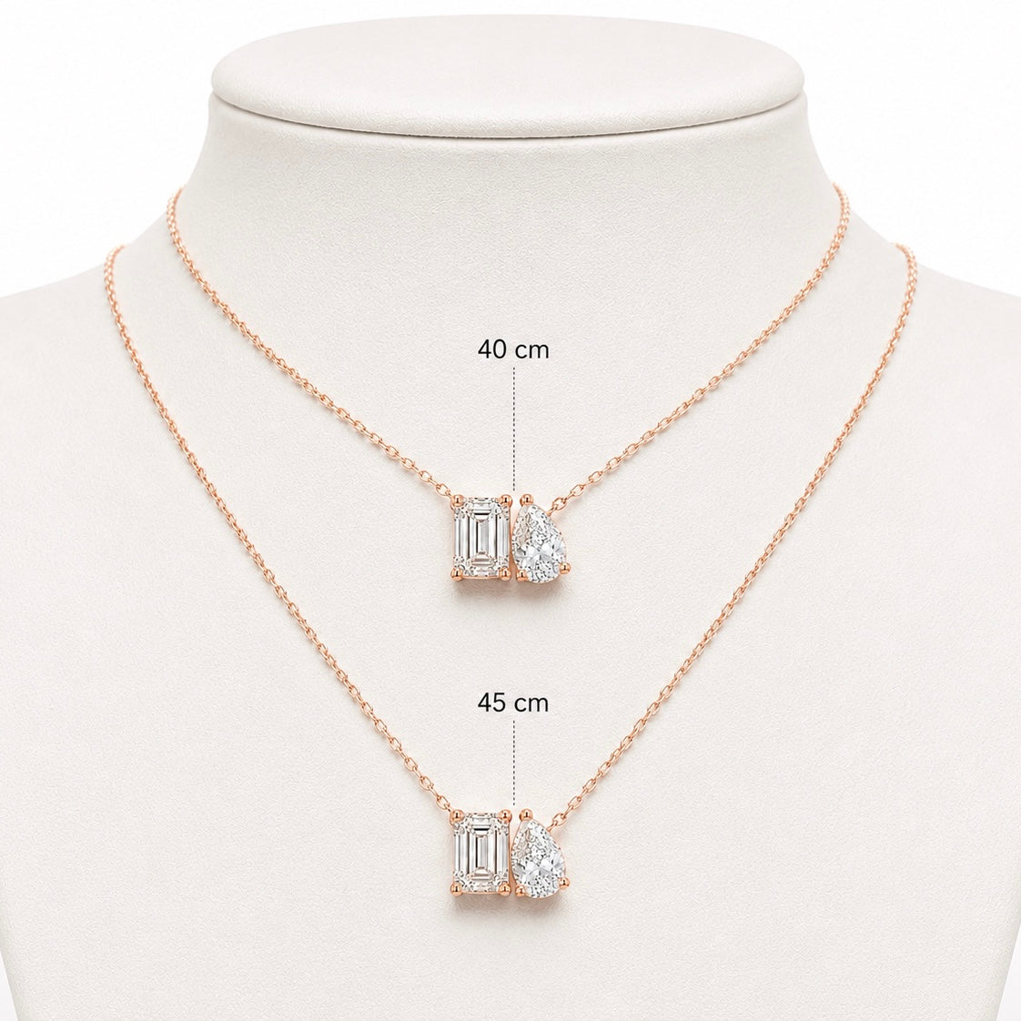 Toi et Moi Lab Diamond Pendant Necklace