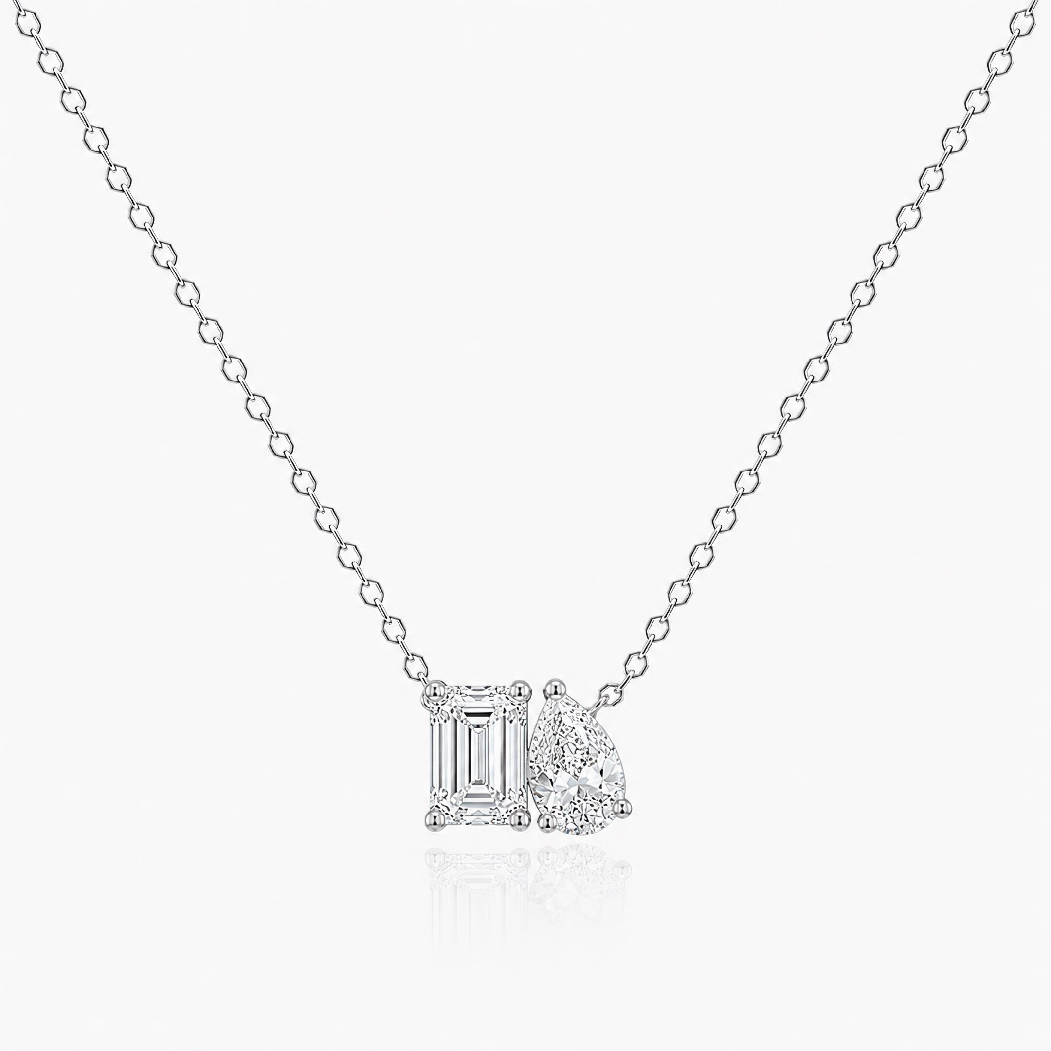 Toi et Moi Lab Diamond Pendant Necklace