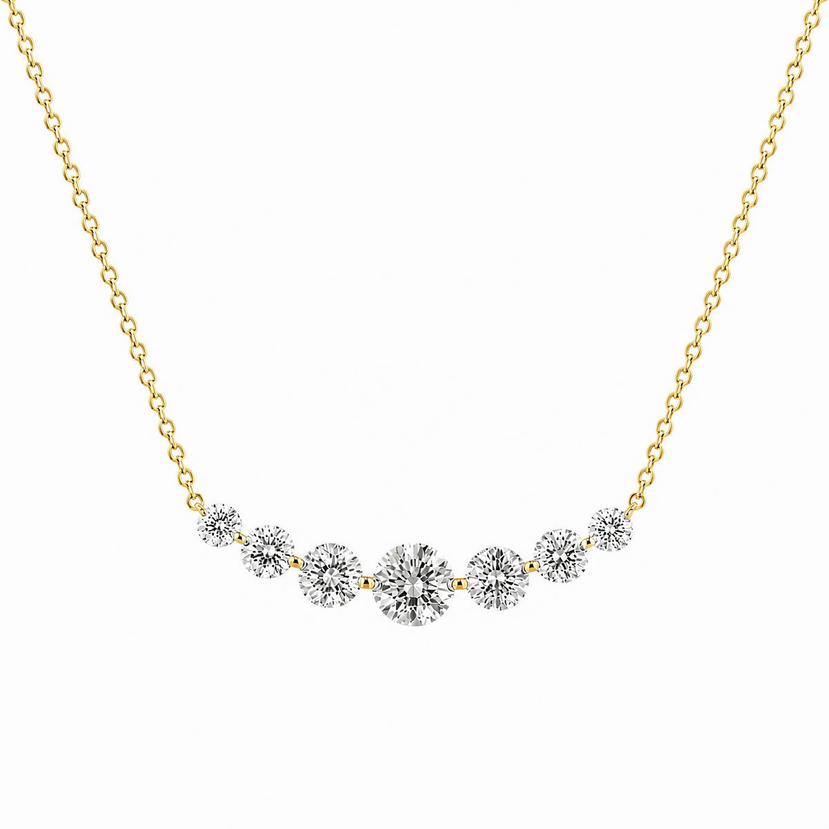 Graduated Round Lab Diamond Necklace