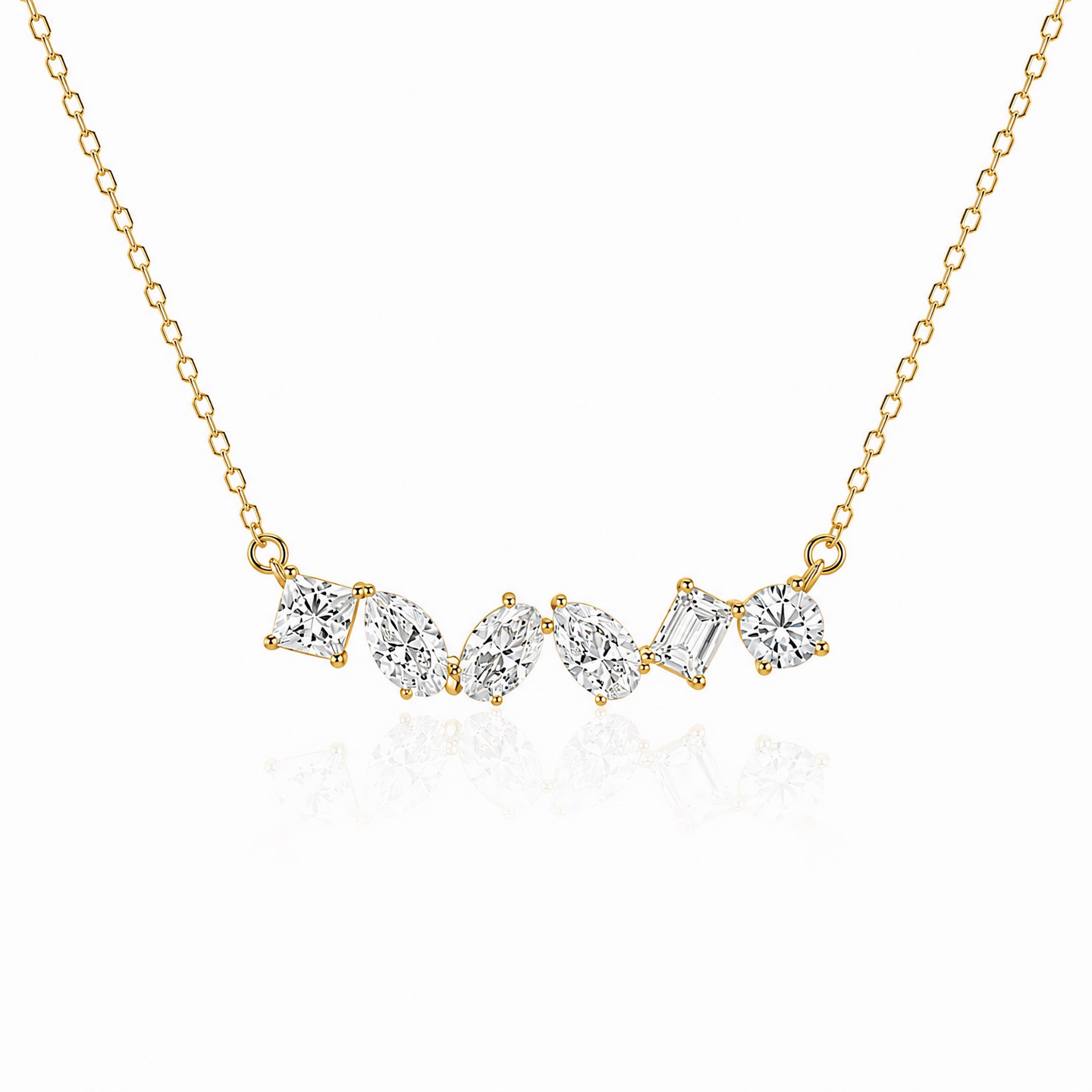 Mixed Shape Lab Diamond Necklace