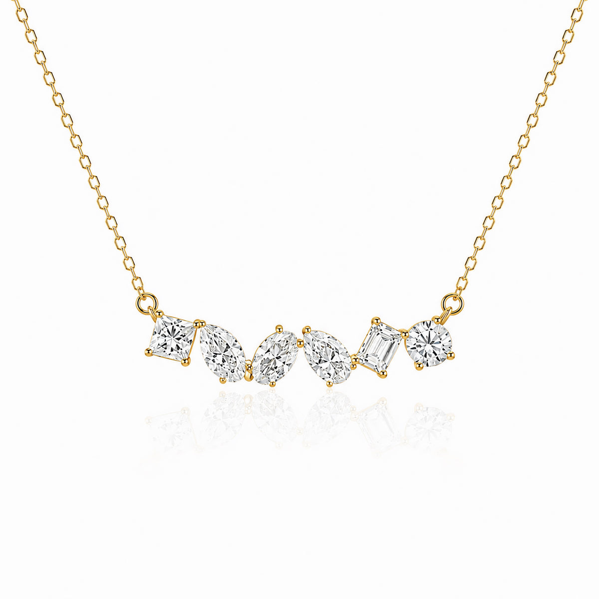 Mixed Shape Lab Diamond Necklace