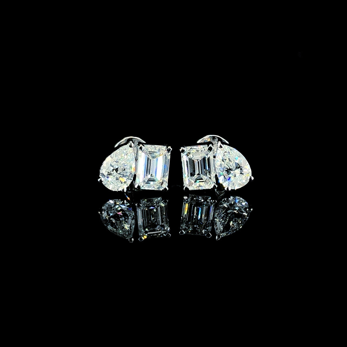 Toi & Moi Lab Diamond Stud Earrings