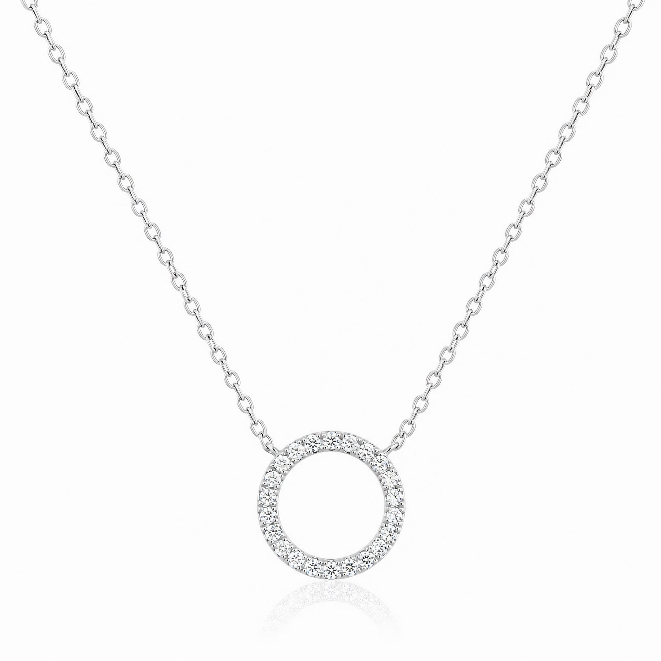 Pavé Lab Diamond Circle Pendant