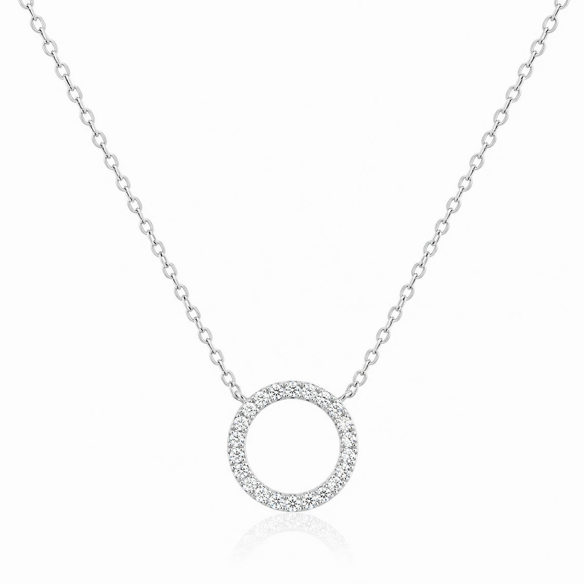 Pavé Lab Diamond Circle Pendant
