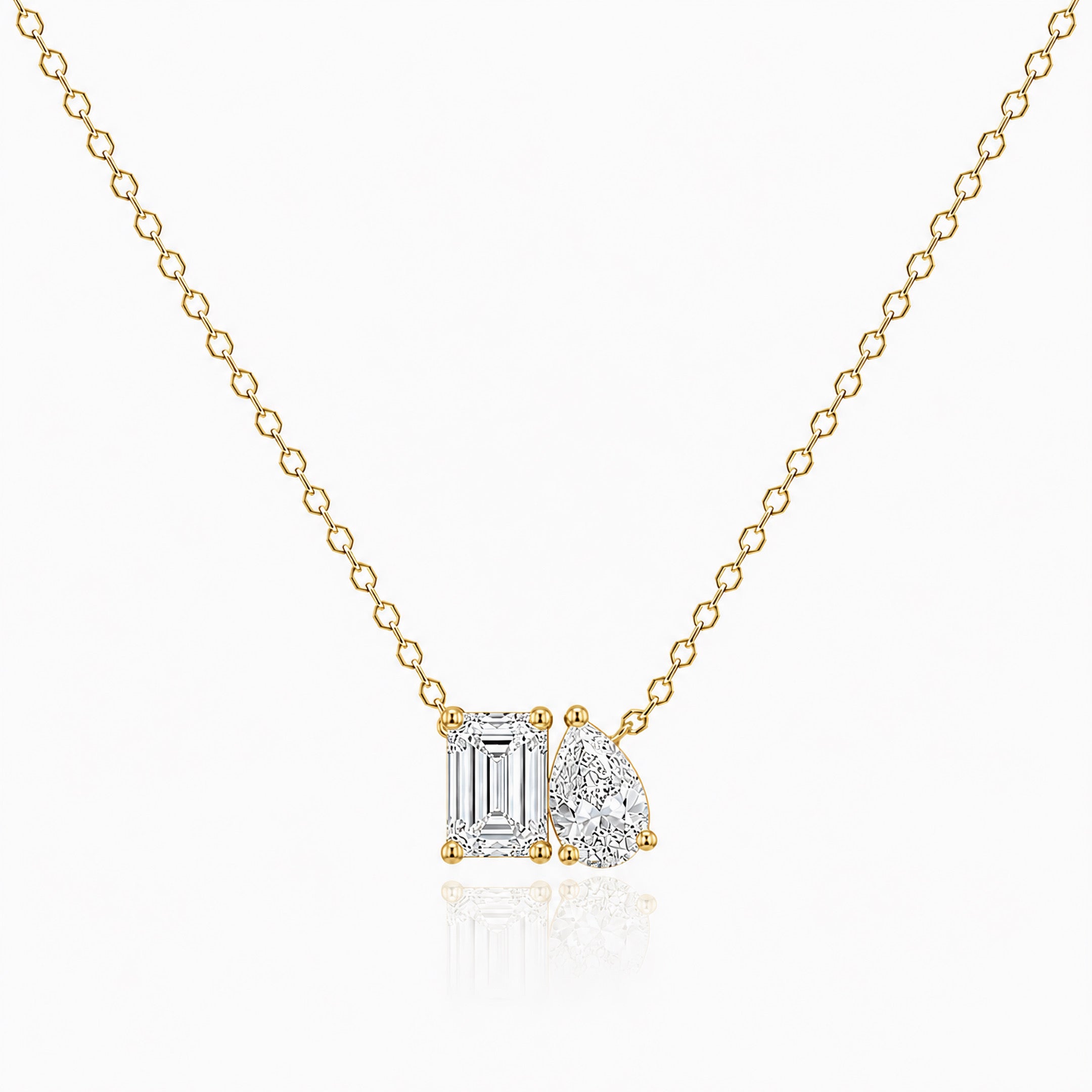 Toi et Moi Lab Diamond Pendant Necklace