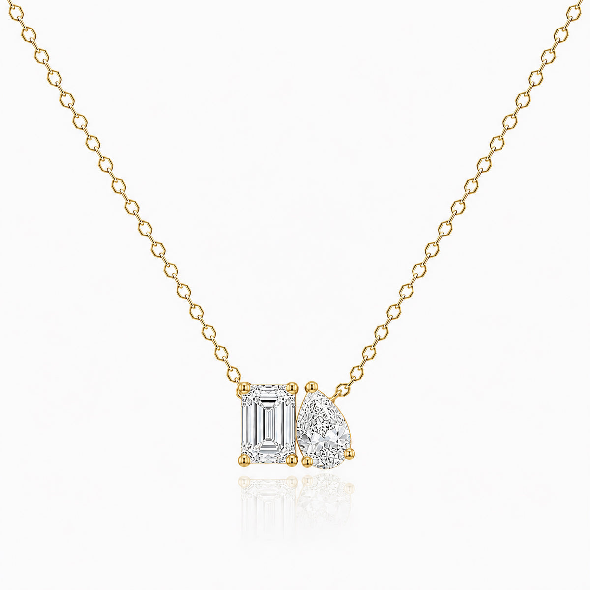 Toi et Moi Lab Diamond Pendant Necklace