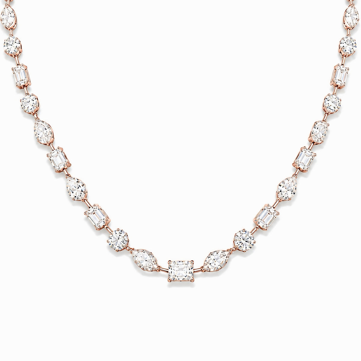 Mixed Shape Lab Diamond Tennis Necklace
