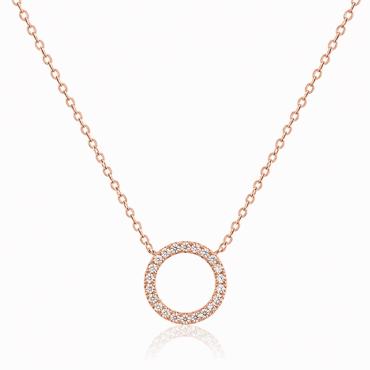 Pavé Lab Diamond Circle Pendant