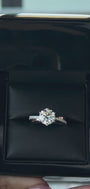 2.05 carat round brilliant-cut crossover diamond ring in white gold