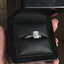 2.00 carat radiant-cut diamond pavé ring in white gold