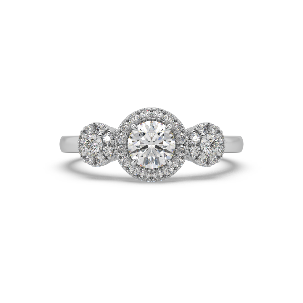 Lindendale Diamonds Brilliant Cut Halo Diamond Engagement Ring 03