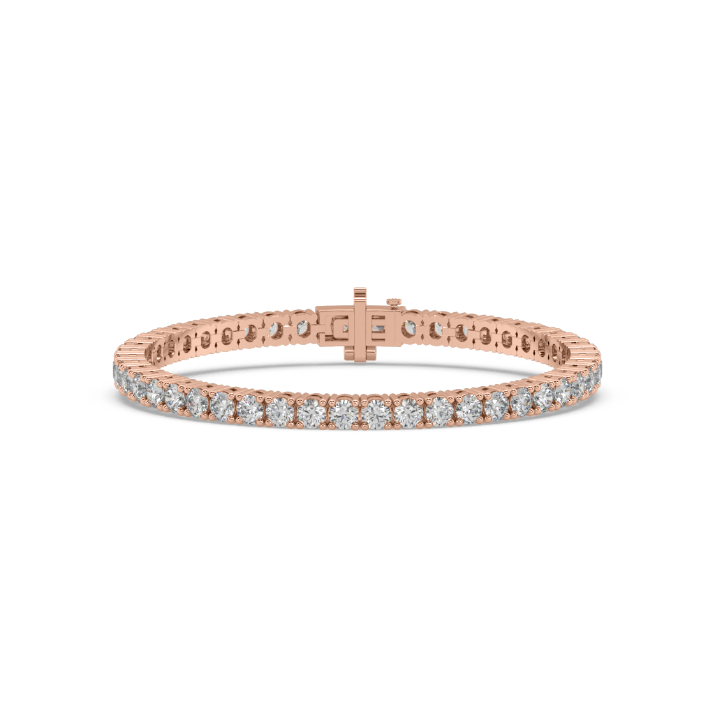 rose gold diamond tennis bracelet